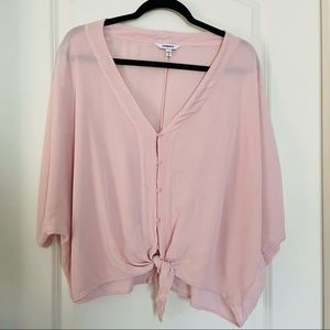 Express pink button up top| size medium